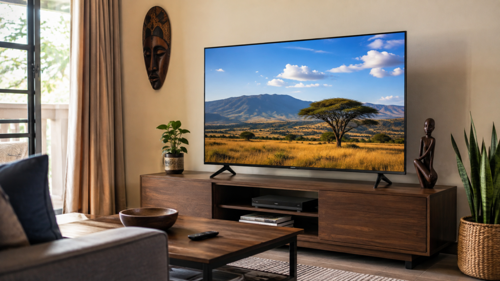 Hisense 43-inch smart TV in a Kenyan living room