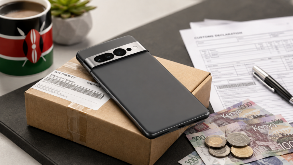 Pixel smartphone with import and Kenyan cost context